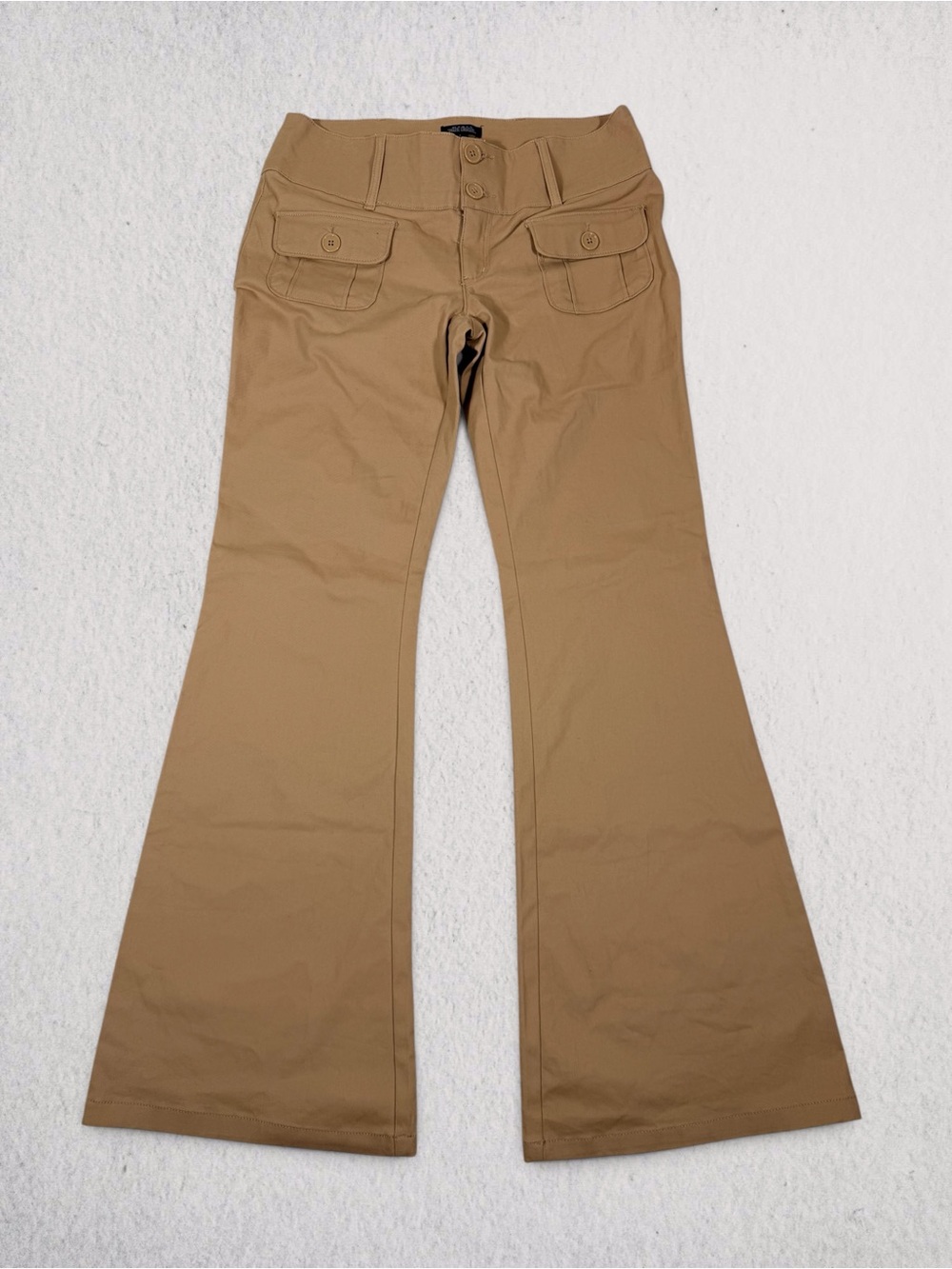 Women’s Y2K Khaki Flared Pocket Jeans